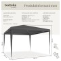 Tectake Pavillon Farah 3 x 3 M Im Stecksystem  300 x 300 x 250 cm Grau_6