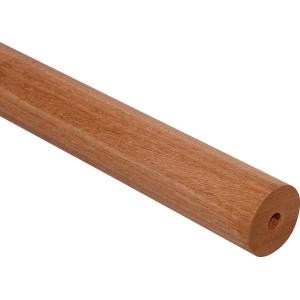 Runder Handlauf aus Sapelli-Holz, 40 mm x 1500 mm, für Innen- und Außenbereich.