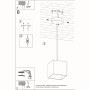 Montageanleitung für Sollux Lighting Hängeleuchte Quad 1 Weiß, Lampen & Leuchten.