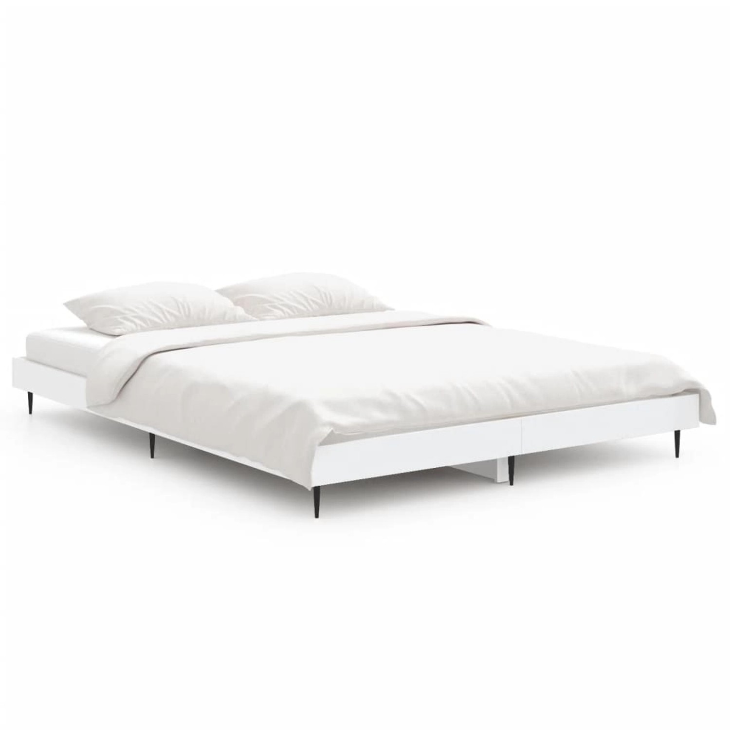 vidaXL Bettgestell Weiß 135x190 cm Holzwerkstoff 832285 günstig online kaufen