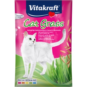 Vitakraft Katzengras Saatenbeutel, 50g. Saatmischung für frisches Katzengras.