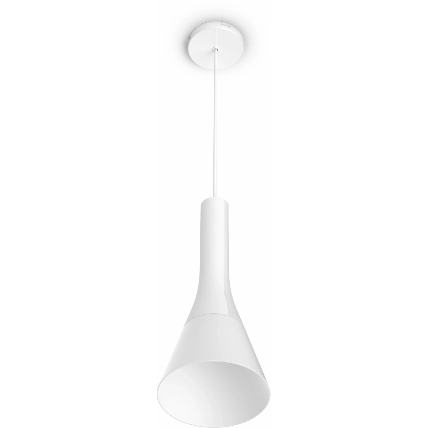 Weiße Philips Hue Pendelleuchte White Ambiance Explore mit Dimmer, 570 lm.