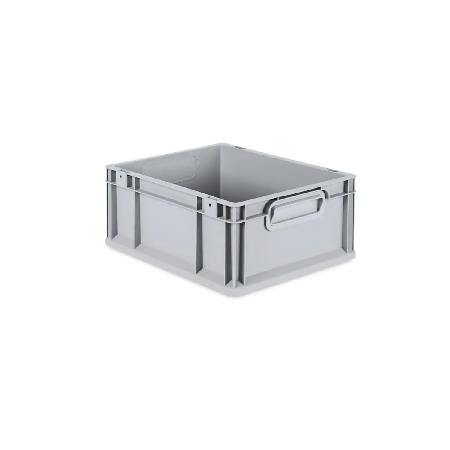 Graue PROREGAL Eurobox NextGen Grip, 16 Liter, 30x40x17cm, aus Kunststoff.