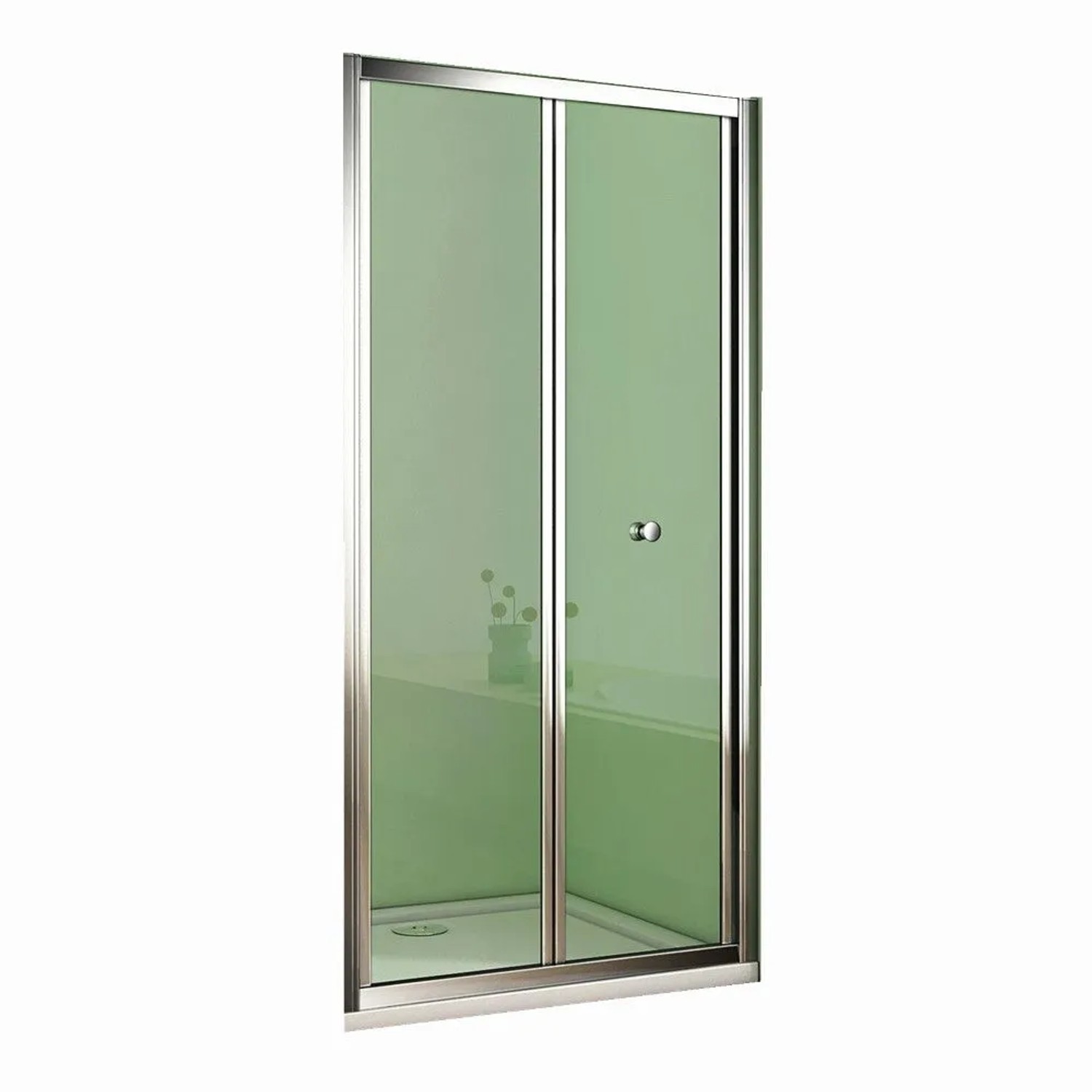 Duschparadies 80 x 185cm Duschtür Falttür Nischentür Walkin Glas Duschetür 5mm ESG Glas Dusche Hochglanz Verchromt