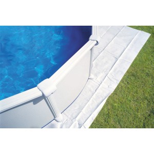 Summer Fun Pool mit Bodenschutzvlies Extra (Ø 300 cm) auf Rasen. Optimaler Schutz für Ihren Pool.