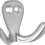 Glänzender, silberfarbener Wandhaken aus Metall, Modell 1134.