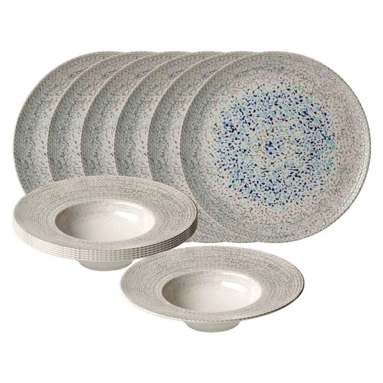 Ritzenhoff & Breker Rimini Gourmet-Set 12-teilig Mosaik Stone
