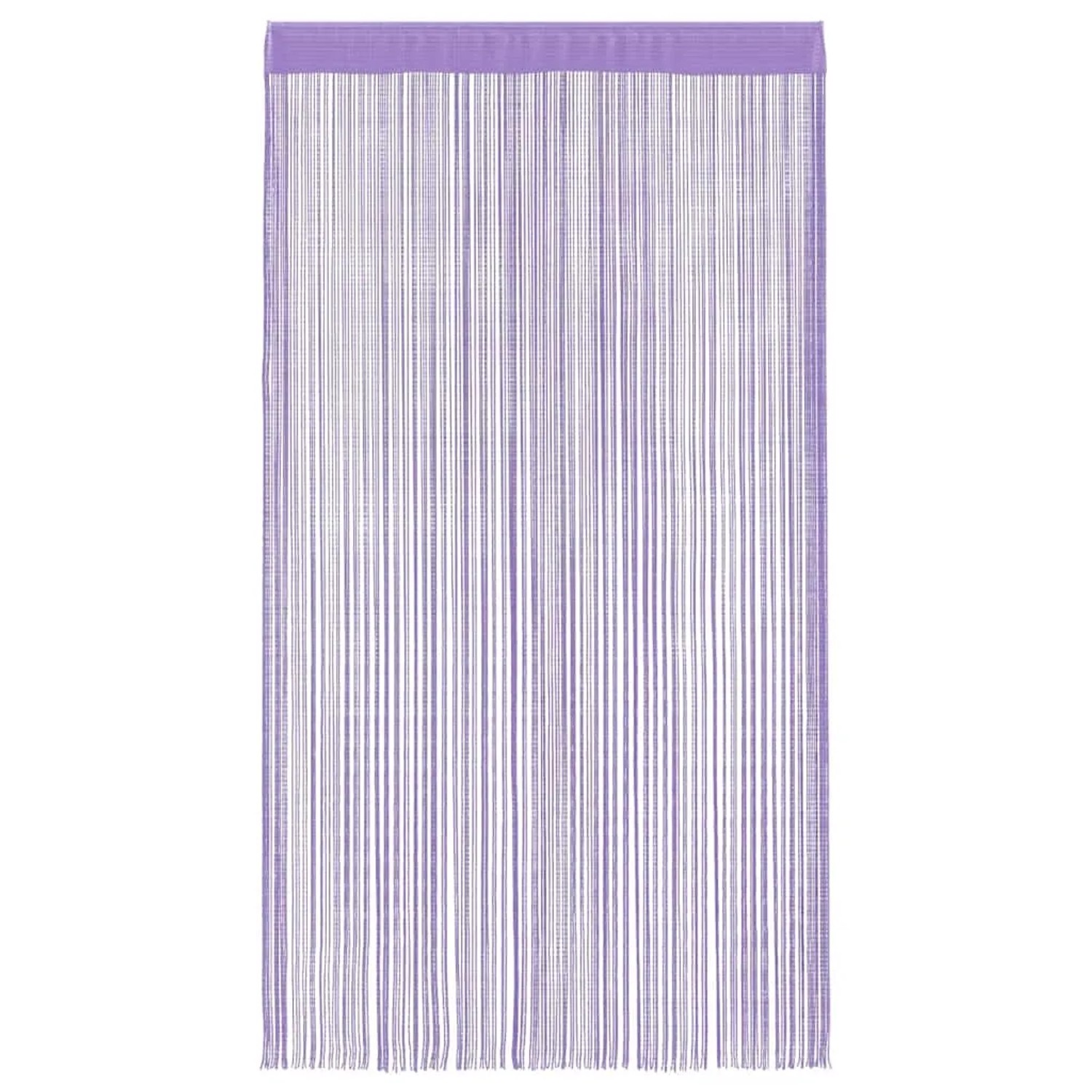 Lila Fadenvorhänge (2 Stk.) 100x250 cm für Fensterdekoration & als Raumteiler.