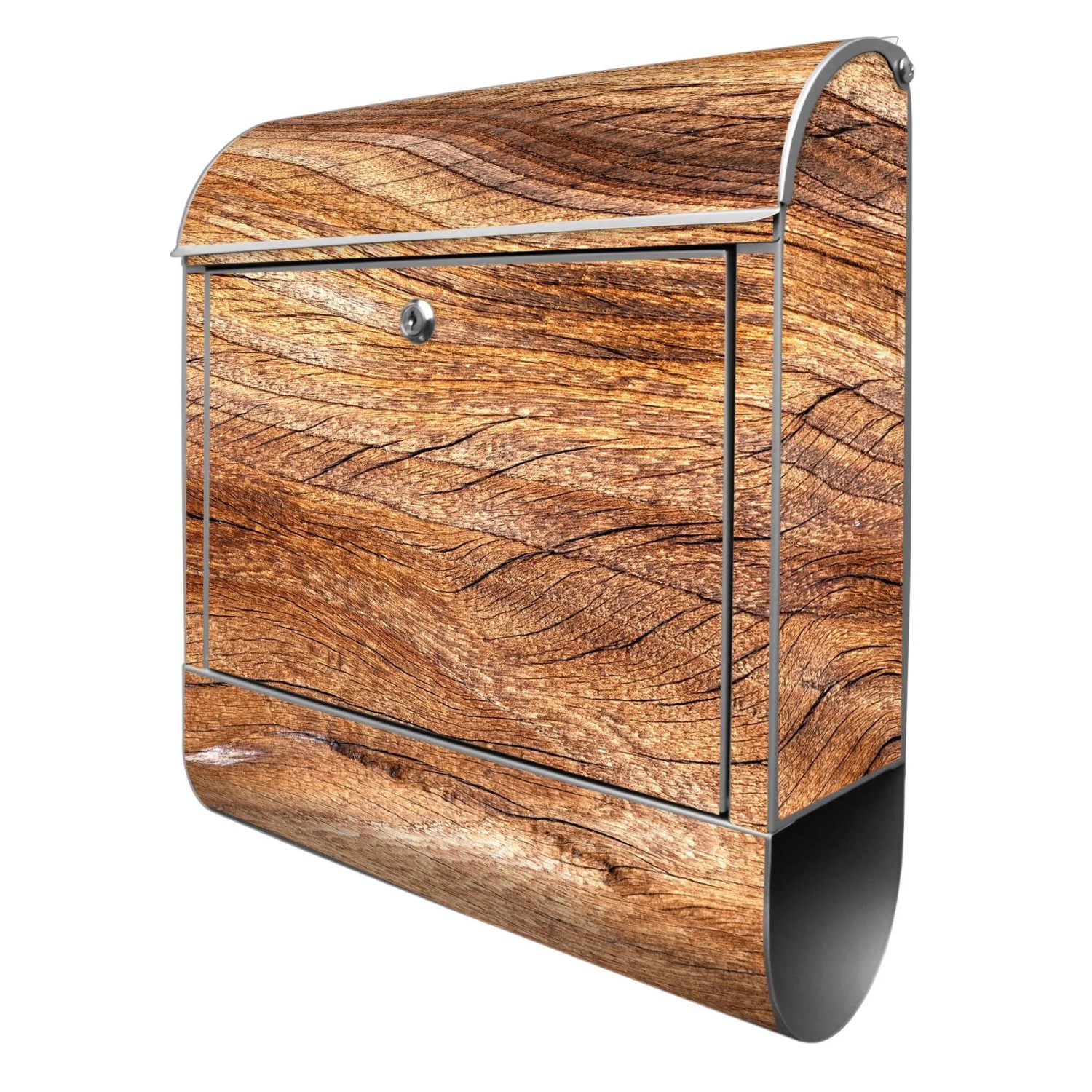 Banjado Design Briefkasten Silber Pulverbeschichtet 39x47x14cm 2 Schlüssel günstig online kaufen