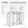 Tectake Foliengewächshaus Anton, transparent, 200x77x170 cm. Aufbau, Rolltür, Fenster und technische Daten des wetterfesten Gewächshauses.