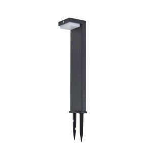 Lindby LED Solarleuchten Eleazar 10025902 Dimmbar mit Bewegungsmelder Spritzwassergeschützt Modern in Schwarz aus Aluminium 1-flammig