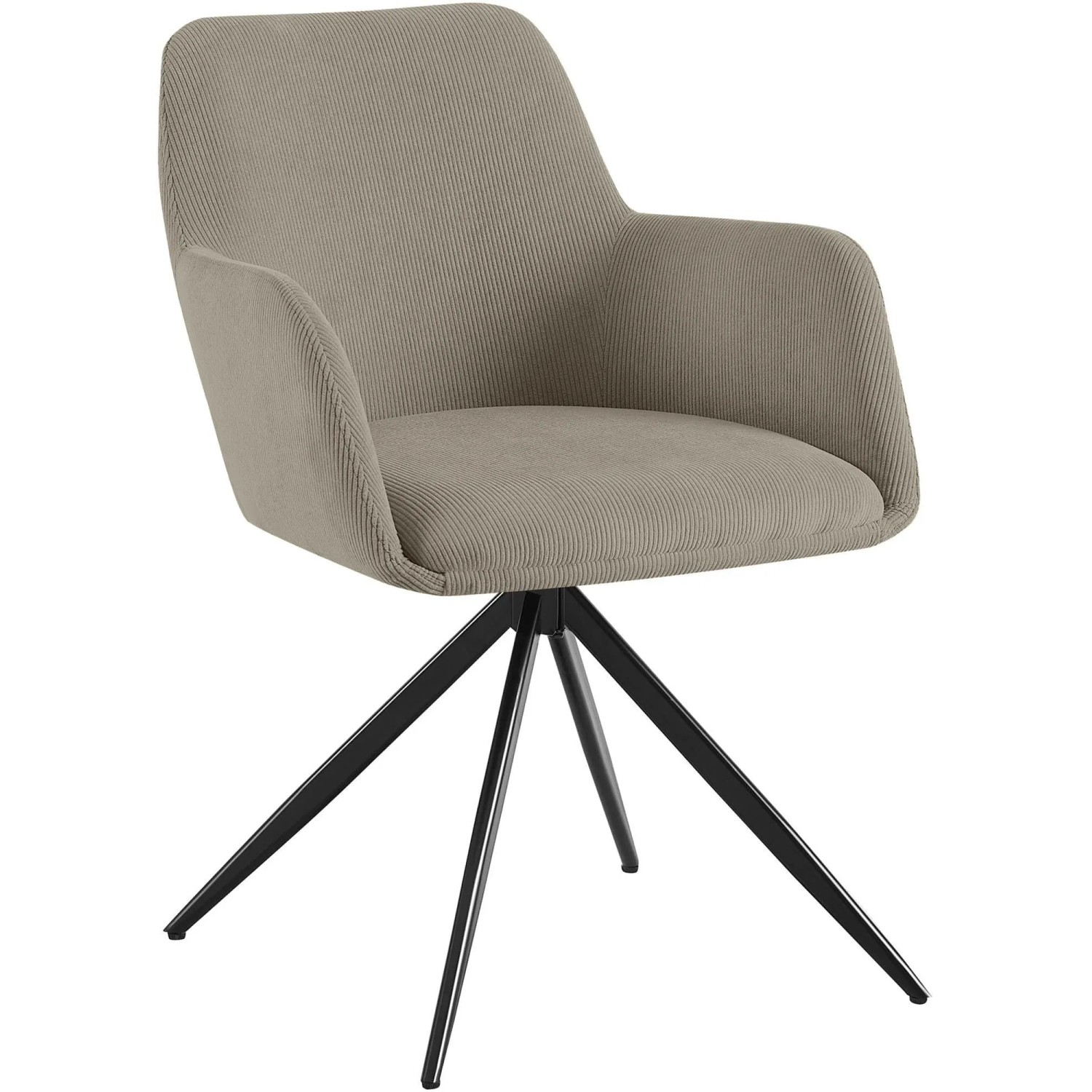DELUKE Esszimmerstuhl PELON Cord Taupe 56x62x81cm Essstühle Esszimmerstühle Küchenstühle Wohnzimmerstühle