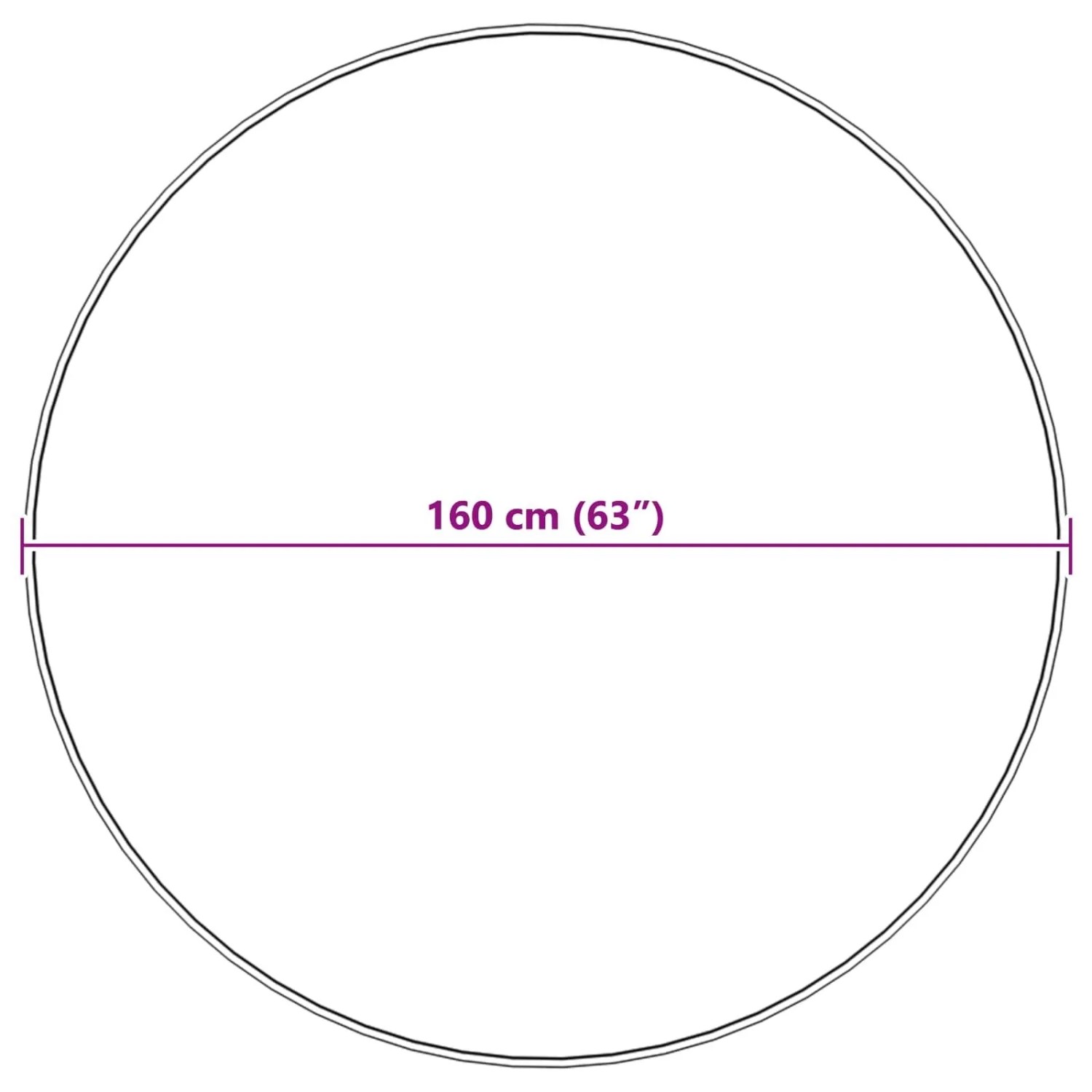 vidaXL Kunstfell Hasen Teppich Olite Creme Ø 160 cm Polyester 42021670_10