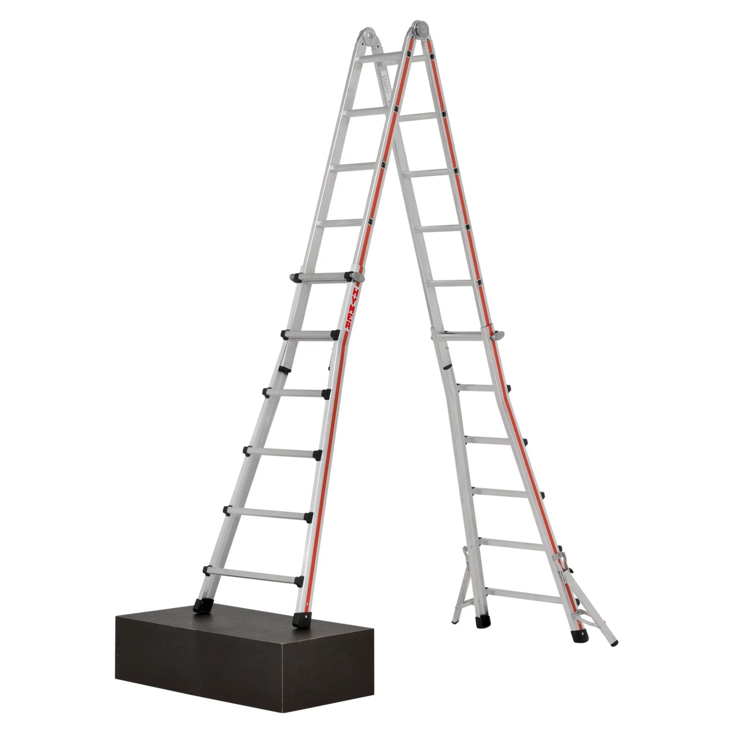 Hymer Teleskopleiter Telestep 4x6 Sprossen in A-Form, höhenverstellbare Mehrzweckleiter.