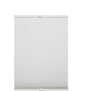 Schöner Wohnen Plissee Milla, 40x130 cm, Weiß, für Fenster, blickdicht und lichtdurchlässig.