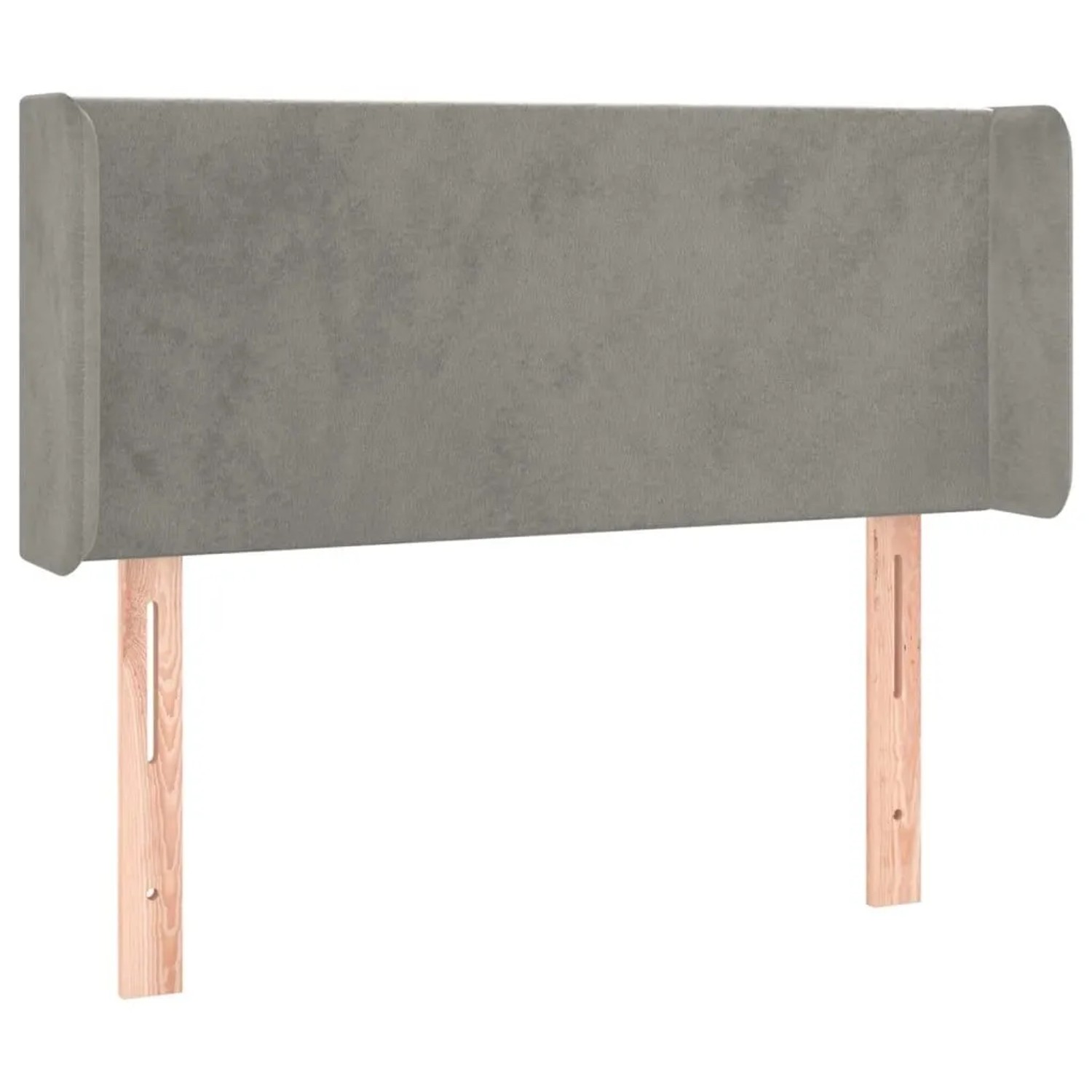 vidaXL Kopfteil mit Ohren Hellgrau 93x16x78/88 cm Samt 3118524