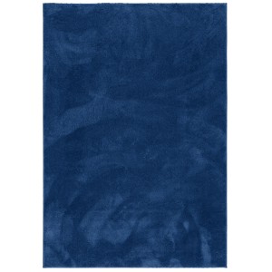 Dunkelblauer, rechteckiger Pergamon Hochflor Teppich (200x290cm) mit weicher Oberfläche.