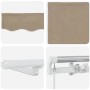 vidaXL Einziehbare Markise mit Beige 400 x 300 cm Stoff 3330608_11