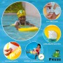 Freds Swim Academy Schwimmreifen Classic Gelb für Kinder (4-8 Jahre) mit Clipverschluss und aufblasbarem Bauchteil.