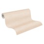 Rolle Vliestapete Uni Creme mit leichter Struktur, matte Oberfläche, FSC®-zertifiziert.