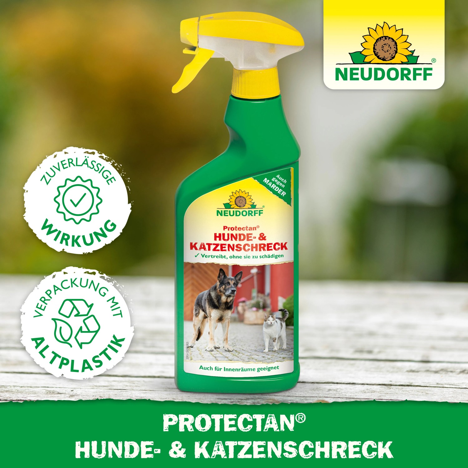 Neudorff Hunde- und Katzen-Schreck AF 500ml: Fernhaltespray mit natürlichem Duft, vertreibt Tiere.