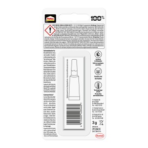 Pattex Sekundenkleber Transparent 3g Tube, ideal für schnelle Reparaturen und Verklebungen.
