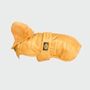 Fashion Dog Hunde-Steppmantel mit Abnehmbarer Kapuze Ocker-Gelb 30 cm