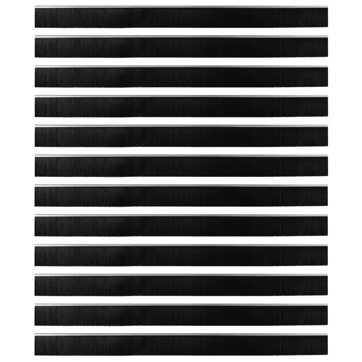 vidaXL Selbstklebende Türbürstendichtungen 12 Stk Silber 100 cm 42019483