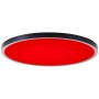 LED-Deckenleuchte Lotti RGB+CCT, Ø 50cm, schwarz/weiß, mit roter Beleuchtung.