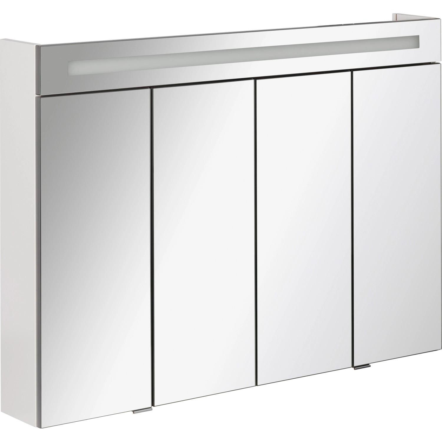 Fackelmann Spiegelschrank Twindy Weiß 110 cm mit Softclose Türen