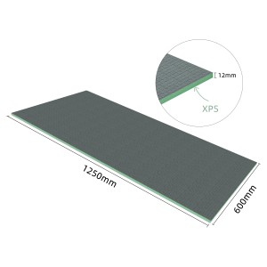 AICA XPS Bauplatte 1250x600x12mm, 5er-Pack. Dämmplatte, Fliesenplatte, Hartschaum, verrottungsbeständig.