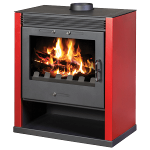 Victoria Kaminofen Rubin Rot mit 13 kW