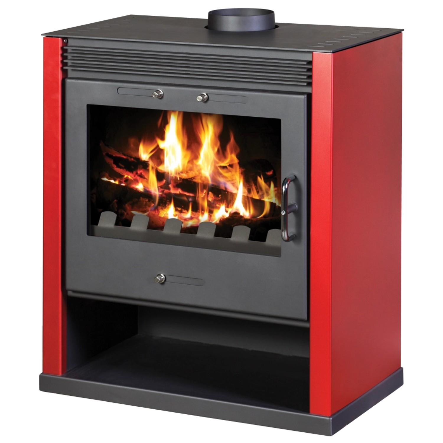 Victoria Kaminofen Rubin Rot mit 13 kW günstig online kaufen