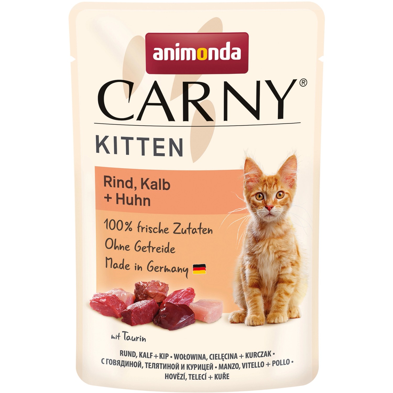 Carny Katzen-Nassfutter Kitten Rind und Kalb und Huhn 85 g