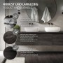 ML-Design Vinylboden Eiche Dunkelgrau im Bad: Selbstklebender PVC Bodenbelag, wasserfest und pflegeleicht.