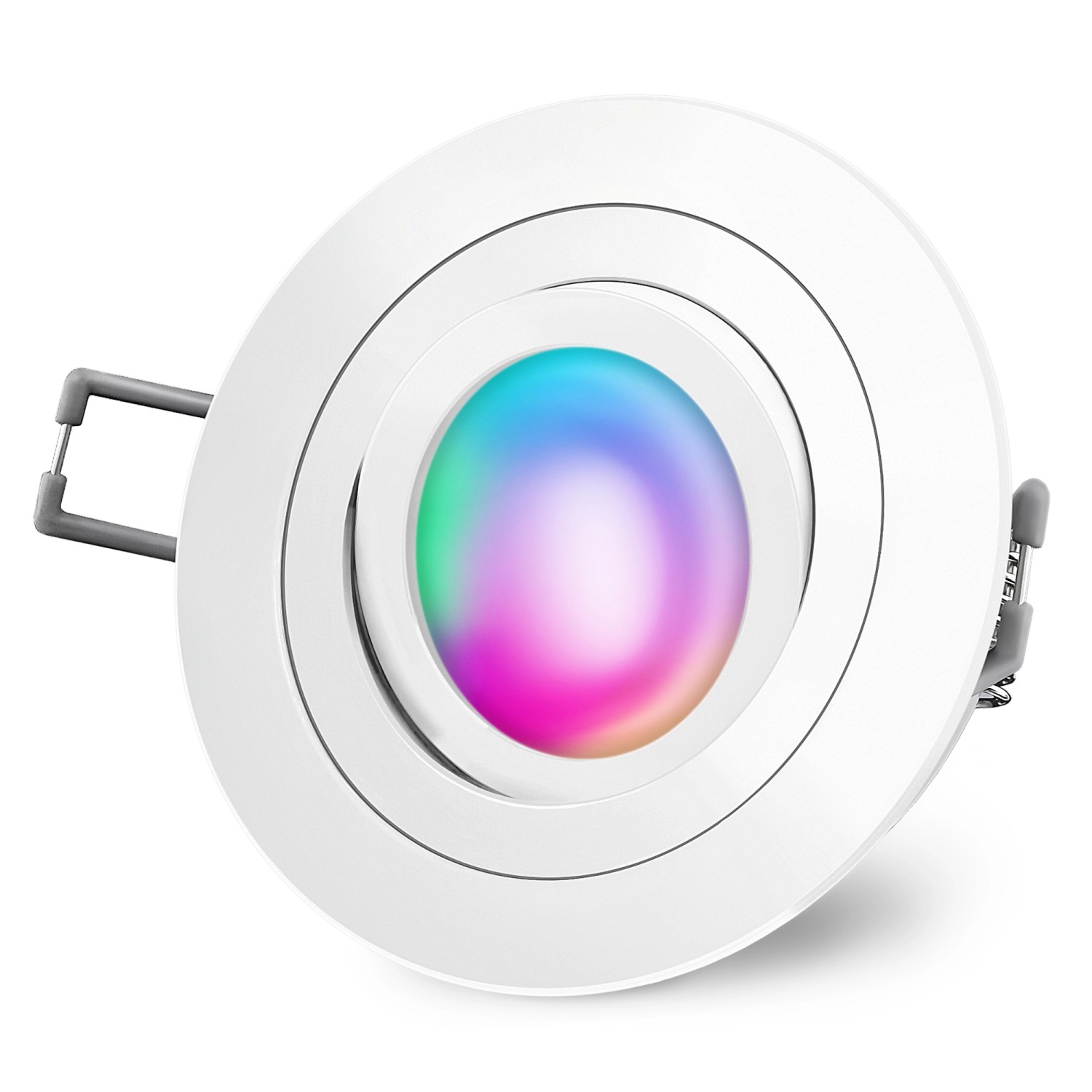 SSC-LUXon RF-2 Smart LED Einbauleuchte Schwenkbar Flach Weiß inkl. RGB CCT Modul für 230V