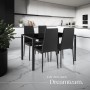Tectake Esszimmergruppe Berlin 5 Teilig Esstisch Mit 4 Stühlen  120 x 70 x 75 cm Schwarz_7
