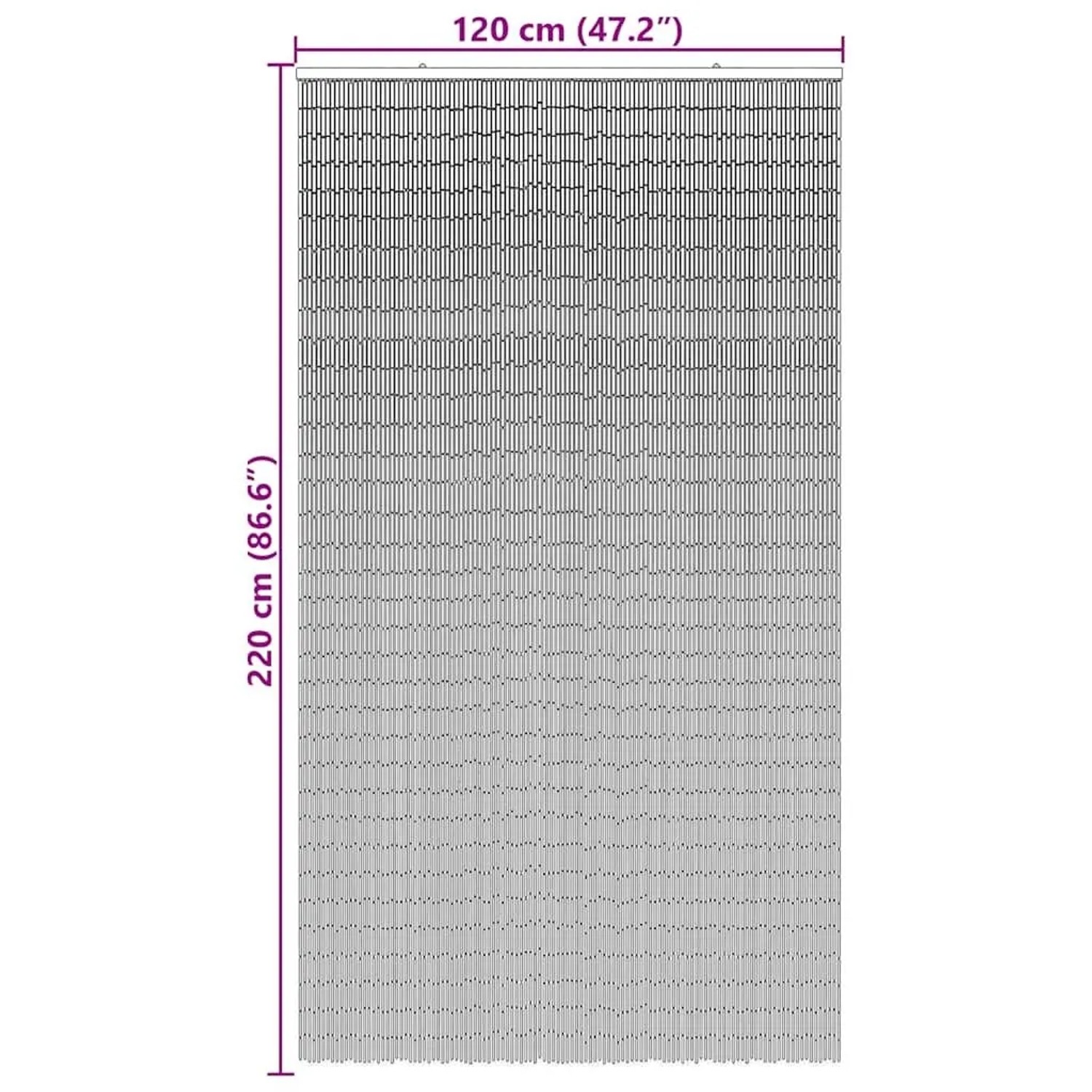 vidaXL Insekten-Türvorhang Dunkelgrau 120x220 cm Bambus 4017451_7