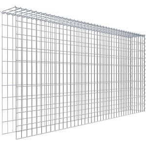 Gabiona Gabione-Anbaukorb Typ 4, 100x200x20cm, Maschenweite 5x10cm, Drahtgitter verzinkt.