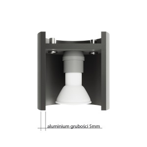Detailaufnahme der weißen Sollux Lighting ORbis Hängeleuchte. Zylindrisches Design.