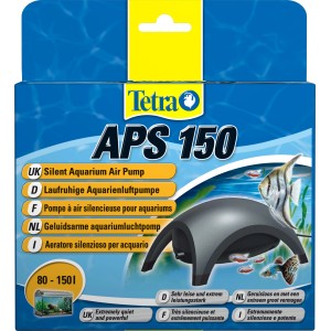 Tetra APS 150 Aquarienluftpumpe in Schwarz für Aquarien von 80-150l. Leise und zuverlässig.