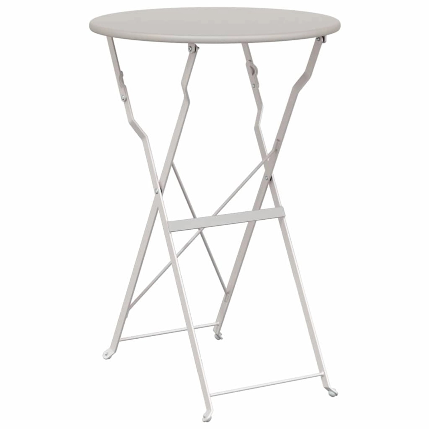 vidaXL Bistrotisch Beige Ø50x71 cm Pulverbeschichteter Stahl 42002965 günstig online kaufen