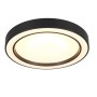 Moderne, runde LED Deckenleuchte Arco in Schwarz Matt, dimmbar.