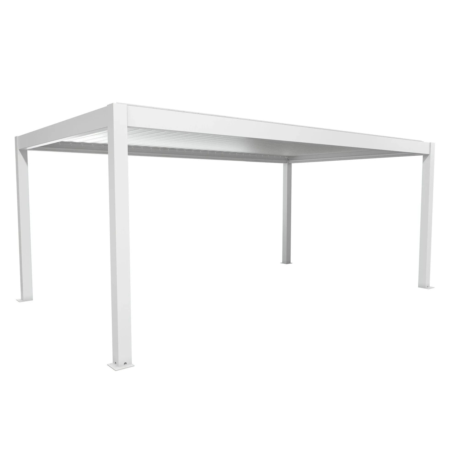 Biohort Pergola 6 m x 3,5 m Weiß/Silber-Metallic