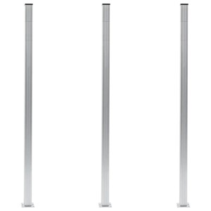 vidaXL Zaunpfosten 3 Stk Aluminium 185 cm 49077