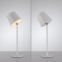 Weiße Just Light Akku-LED-Tischleuchte Boteria, dimmbar, für Innen & Außen.