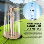 CCLIFE Gartendusche mit Bodendusche Funktion und Frau unter dem Wasserstrahl.