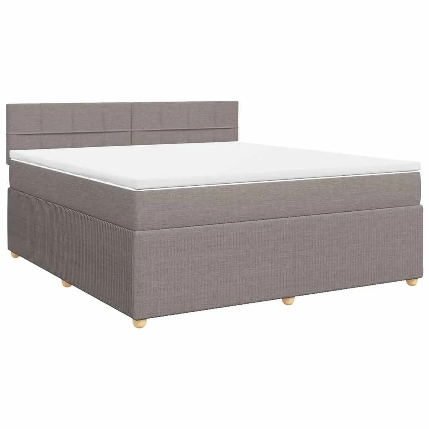 vidaXL Boxspringbett mit Matratze Taupe 180x200 cm Stoff 3289839 günstig online kaufen