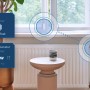 Bosch Smart Home Heizkörper-Thermostat II [+M] im Wohnraum mit geöffnetem Fenster.