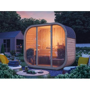 Fjordholz Fass-Sauna Modell Luxe-2 Premium